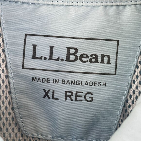 LL Bean Womens XL Light Blue Hiking Outdoor Fishing Convertible Buttondown Shirt - Picture 3 of 8